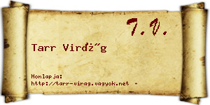 Tarr Virág névjegykártya