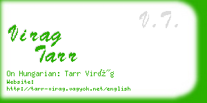 virag tarr business card